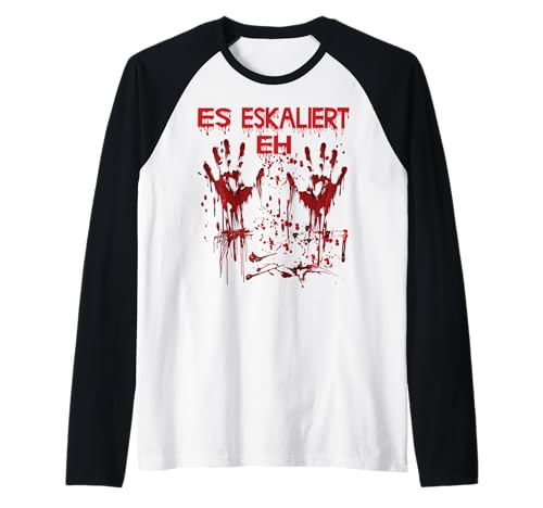 Halloween Blutige Hände Blutspritzer Vampir Kostüm Herren Raglan von Halloween Kostüm Zombie Verkleidung Damen