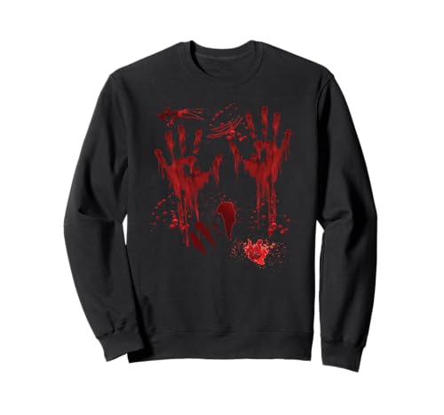 Halloween Blutige Hände Blutspritzer Vampir Kostüm Herren Sweatshirt von Halloween Kostüm Zombie Verkleidung Damen