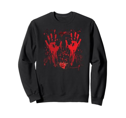 Halloween Blutige Hände Blutspritzer Vampir Kostüm Herren Sweatshirt von Halloween Kostüm Zombie Verkleidung Damen