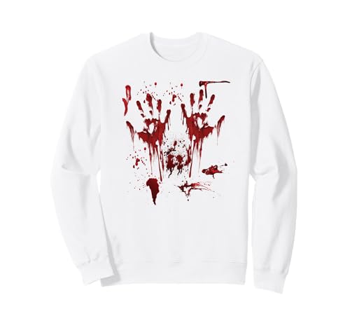 Halloween Blutige Hände Blutspritzer Vampir Kostüm Herren Sweatshirt von Halloween Kostüm Zombie Verkleidung Damen