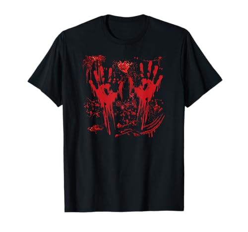 Halloween Blutige Hände Blutspritzer Vampir Kostüm Herren T-Shirt von Halloween Kostüm Zombie Verkleidung Damen