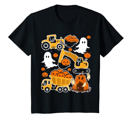 Kinder Jungen Baufahrzeug Bagger Kürbis Halloween T-Shirt Kinder Jungen Baufahrzeug Bagger Kürbis Halloween T-Shirt von Halloween Kostüme Für Kinder