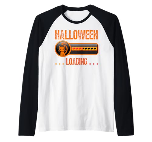 Halloween Loading Lustiges Katzenmotiv für Herren, Damen, Mädchen, Jungen, kommt Bald Raglan Halloween Loading Lustiges Katzenmotiv für Herren, Damen, Mädchen, Jungen, kommt Bald Raglan von Halloween Loading Funny Cat Dad Mom Kid Girls Boys