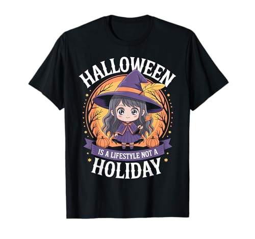 Halloween Anime Hexe Chibi Lifestyle Not Holiday Girl Women T-Shirt Halloween Anime Hexe Chibi Lifestyle Not Holiday Girl Women T-Shirt von Halloween Lover Anime Tees NYC
