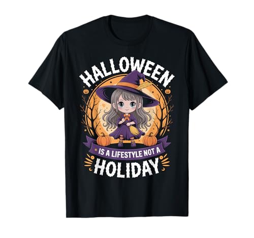 Halloween Anime Hexe Chibi Lifestyle Not Holiday Girl Women T-Shirt Halloween Anime Hexe Chibi Lifestyle Not Holiday Girl Women T-Shirt von Halloween Lover Anime Tees NYC