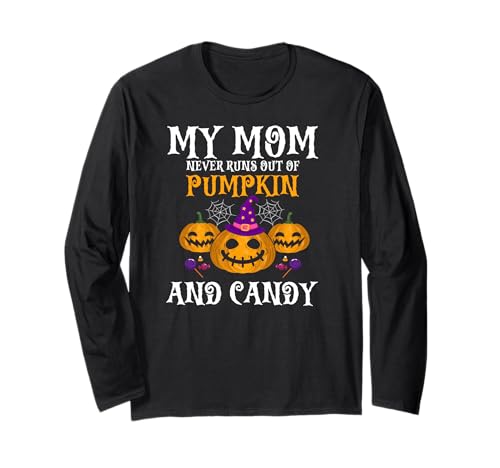 Lustige Halloween-Mama Kürbis-Süßigkeiten-Szene Langarmshirt Lustige Halloween-Mama Kürbis-Süßigkeiten-Szene Langarmshirt von Halloween-Mama-Kürbis-Lutscher-Witz