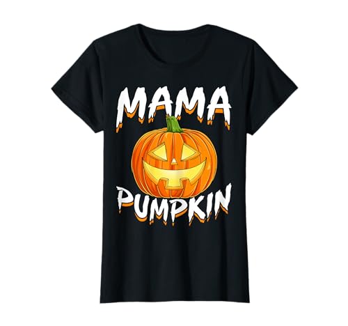 Mama Pumpkin Jack-O-Lantern Ghost Halloween Spooky Mom T-Shirt von Halloween Mama Pumpkin Gifts Co.