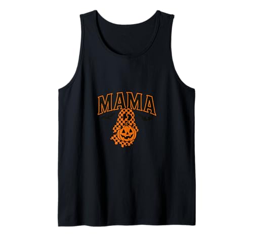 Halloween Mama Shirt Ghost Kürbis Cute Plaid Fall Mom Tank Top von Halloween Mama Tee Shirts for Spooky Moms