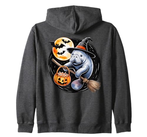 Manatee Witch Hat Spooky Halloween Costume Men Women Kids Kapuzenjacke Manatee Witch Hat Spooky Halloween Costume Men Women Kids Kapuzenjacke von Halloween Manatee Costume Fun for Kids and Adults