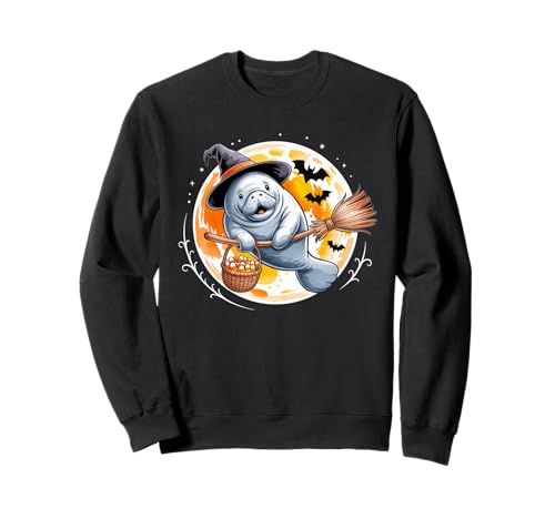 Seekuh Hexenhut Gruseliges Halloween-Kostüm Herren Damen Kinder Sweatshirt Seekuh Hexenhut Gruseliges Halloween-Kostüm Herren Damen Kinder Sweatshirt von Halloween Manatee Costume Fun for Kids and Adults