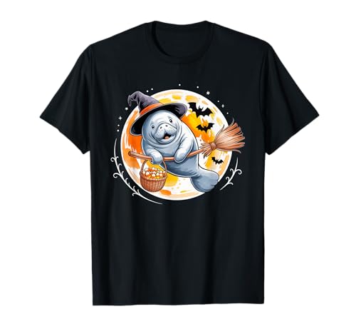 Seekuh Hexenhut Gruseliges Halloween-Kostüm Herren Damen Kinder T-Shirt Seekuh Hexenhut Gruseliges Halloween-Kostüm Herren Damen Kinder T-Shirt von Halloween Manatee Costume Fun for Kids and Adults