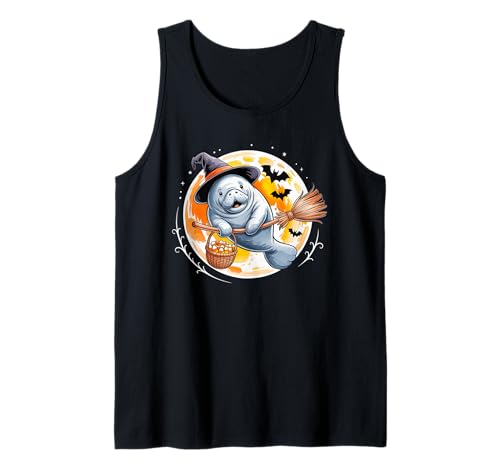Seekuh Hexenhut Gruseliges Halloween-Kostüm Herren Damen Kinder Tank Top Seekuh Hexenhut Gruseliges Halloween-Kostüm Herren Damen Kinder Tank Top von Halloween Manatee Costume Fun for Kids and Adults