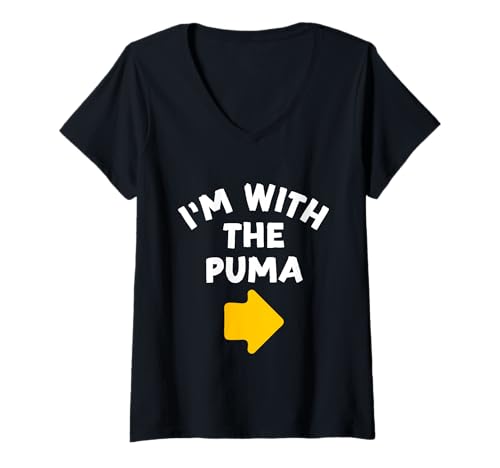 Damen Ich trage das passende Halloween-Kostüm von Puma Funny T-Shirt mit V-Ausschnitt Damen Ich trage das passende Halloween-Kostüm von Puma Funny T-Shirt mit V-Ausschnitt von Halloween Mega Warehouse