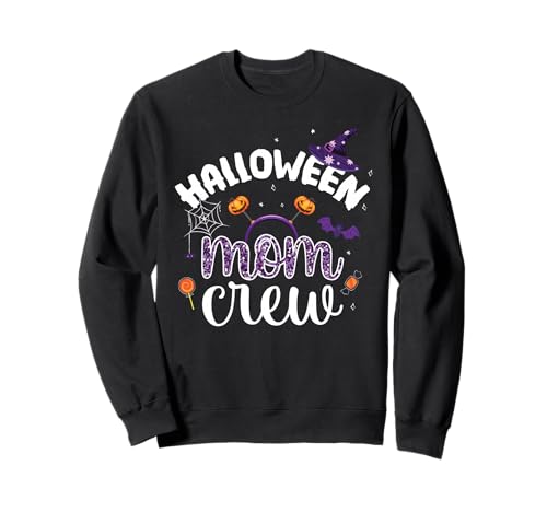 Halloween Mama Crew Halloween Herbst Kürbis Halloween Kostüm Sweatshirt von Halloween Mom Crew
