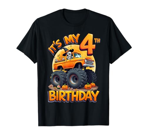 Kids It's My 4th Birthday Boy Halloween Monster Truck T-Shirt Kids It's My 4th Birthday Boy Halloween Monster Truck T-Shirt von Halloween Monster Truck 4th Birthday Boy