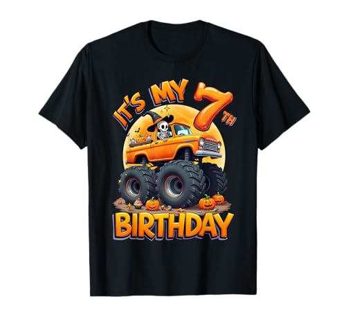 Kids It's My 7th Birthday Boy Halloween Monster Truck T-Shirt Kids It's My 7th Birthday Boy Halloween Monster Truck T-Shirt von Halloween Monster Truck 7th Birthday Boy