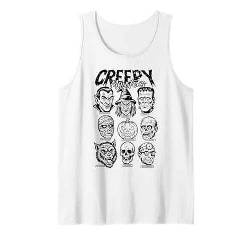 Halloween Jungen Gruselige Monster Mama Skelett Frankenstein Tank Top von Halloween Monsters Comics