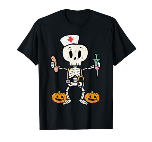 Halloween Nicu Krankenschwester Skelett Scrub Top Kostüm Damen Herren T-Shirt Halloween Nicu Krankenschwester Skelett Scrub Top Kostüm Damen Herren T-Shirt von Halloween Nurse Shirts For Women Scrub Costumes