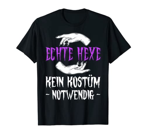 Herren Echte Hexe Kein Kostüm Notwendig Halloween Party Gruselig T-Shirt Herren Echte Hexe Kein Kostüm Notwendig Halloween Party Gruselig T-Shirt von Halloween Party Fest des Grauens Gruselig Kürbis