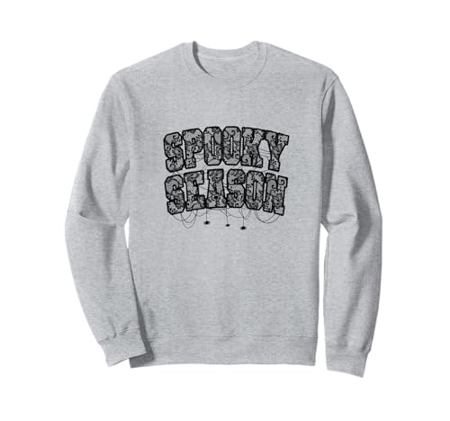 Halloween Spooky Season Patch Look mit Spinnen Sweatshirt von Halloween Patch look Design