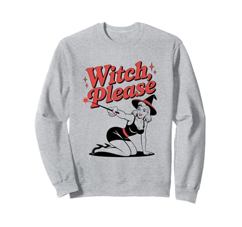 Halloween-Hexe mit Pinup-Mädchen Sweatshirt von Halloween Phiz