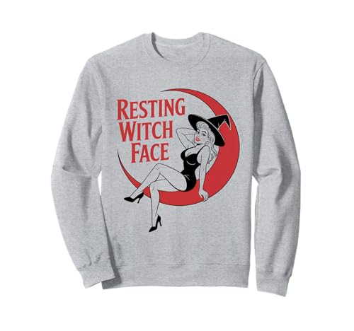Halloween-Hexe mit Pinup-Mädchen Sweatshirt von Halloween Phiz
