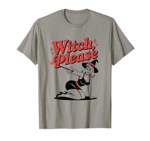 Halloween-Hexe mit Pinup-Mädchen T-Shirt von Halloween Phiz