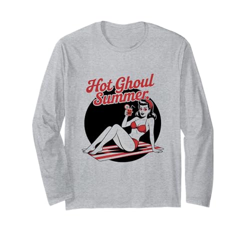 Halloween-Pinup-Girl, heißer Ghul, Sommer Langarmshirt von Halloween Phiz