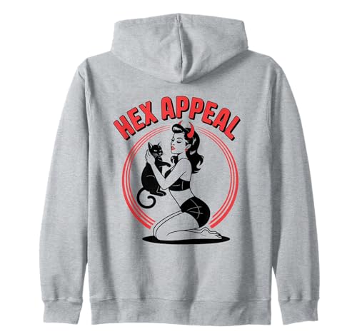 Halloween Pinup Girl Hexe Hex Appeal Kapuzenjacke von Halloween Phiz