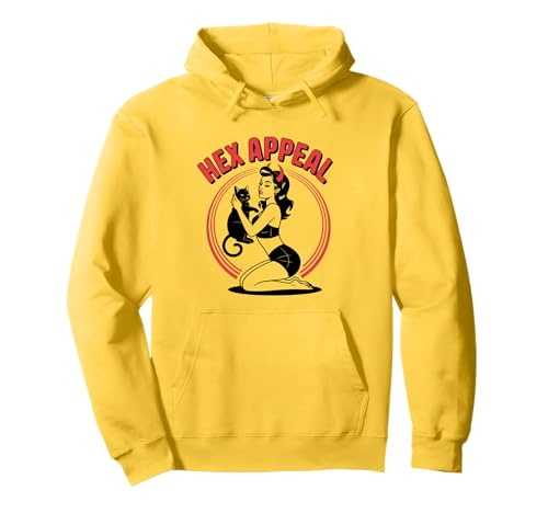 Halloween Pinup Girl Hexe Hex Appeal Pullover Hoodie von Halloween Phiz