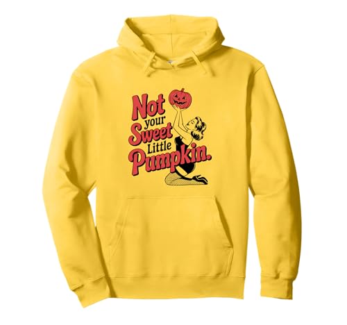 Halloween Pinup Girl Nicht Dein süßer Kleiner Kürbis Pullover Hoodie von Halloween Phiz