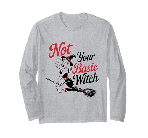 Halloween-Pinup-Girl ist Nicht Deine einfache Hexe Langarmshirt von Halloween Phiz