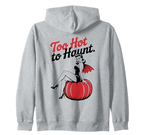 Halloween-Pinup-Girl ist zu heiß zum Jagen Kapuzenjacke von Halloween Phiz