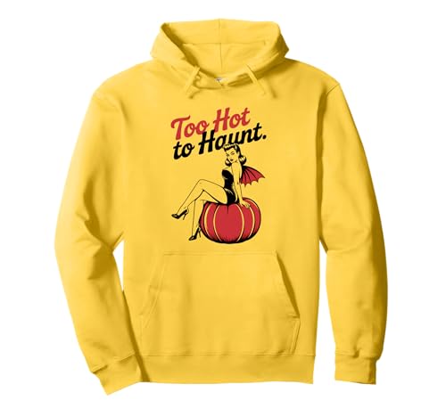 Halloween-Pinup-Girl ist zu heiß zum Jagen Pullover Hoodie von Halloween Phiz