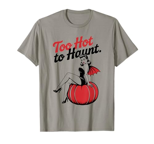 Halloween-Pinup-Girl ist zu heiß zum Jagen T-Shirt von Halloween Phiz