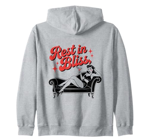 Halloween-Pinup-Girl ruht Sich in Glückseligkeit aus Kapuzenjacke von Halloween Phiz