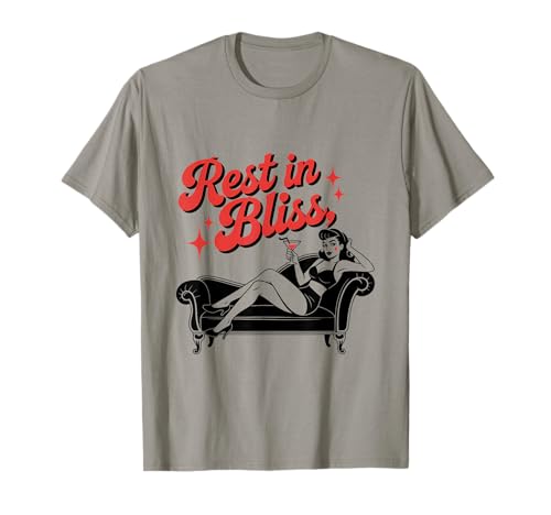 Halloween-Pinup-Girl ruht Sich in Glückseligkeit aus T-Shirt von Halloween Phiz