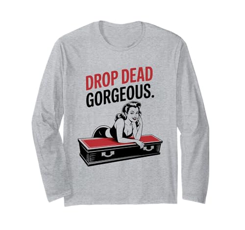 Halloween-Pinup-Mädchen Langarmshirt von Halloween Phiz