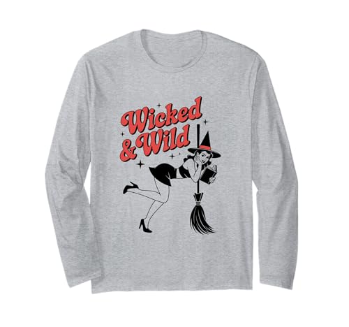 Halloween-Pinup-Mädchen Langarmshirt von Halloween Phiz