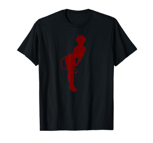 Hot Devil Kostüm Silhouette-Halloween Red Devil Pin Up Girl T-Shirt Hot Devil Kostüm Silhouette-Halloween Red Devil Pin Up Girl T-Shirt von Halloween Pin Up Girl Geschenke
