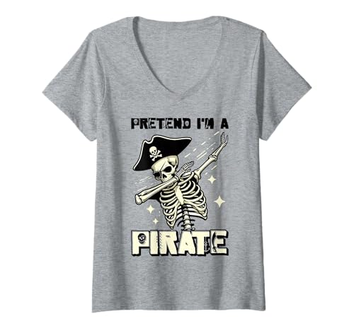 Damen Arrgh Halloween Piratenkostüm T-Shirt mit V-Ausschnitt Damen Arrgh Halloween Piratenkostüm T-Shirt mit V-Ausschnitt von Halloween Pirate Clothing & Costumes