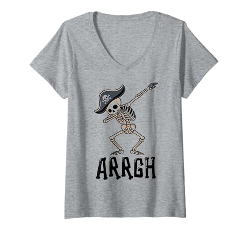 Damen Arrgh Halloween Piratenkostüm T-Shirt mit V-Ausschnitt Damen Arrgh Halloween Piratenkostüm T-Shirt mit V-Ausschnitt von Halloween Pirate Clothing & Costumes