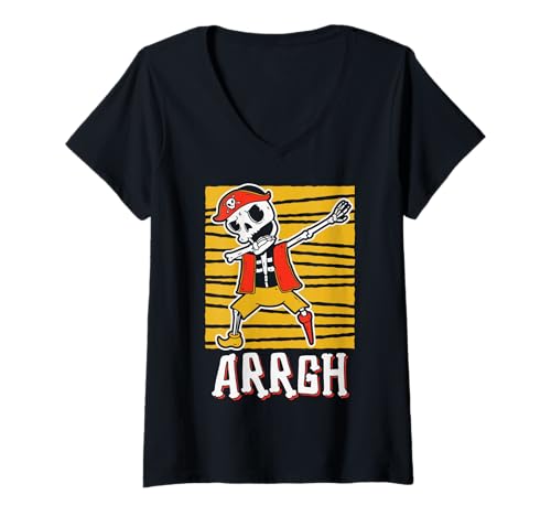 Damen Arrgh Halloween Piratenkostüm T-Shirt mit V-Ausschnitt Damen Arrgh Halloween Piratenkostüm T-Shirt mit V-Ausschnitt von Halloween Pirate Clothing & Costumes