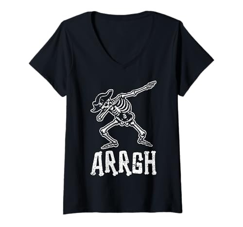 Damen Arrgh Halloween Piratenkostüm T-Shirt mit V-Ausschnitt Damen Arrgh Halloween Piratenkostüm T-Shirt mit V-Ausschnitt von Halloween Pirate Clothing & Costumes