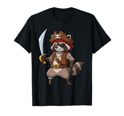 Pirate Raccoon Funny Halloween Costume for Men Women Kids T-Shirt Pirate Raccoon Funny Halloween Costume for Men Women Kids T-Shirt von Halloween Pirate Raccoon With Eyepatch Apparel