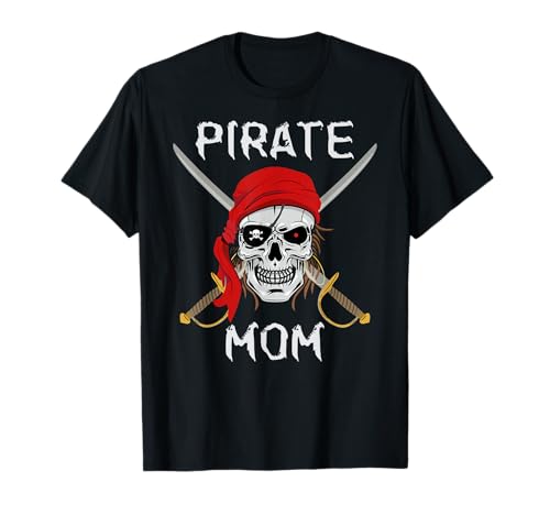 Piraten-Mama T-Shirt Piraten-Mama T-Shirt von Halloween Pirate Skull Apparel