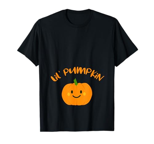 Lil Pumpkin Halloween Schwangerschaft Ankündigung Damen Kostüm T-Shirt Lil Pumpkin Halloween Schwangerschaft Ankündigung Damen Kostüm T-Shirt von Halloween Pregnancy Announcement Apparel