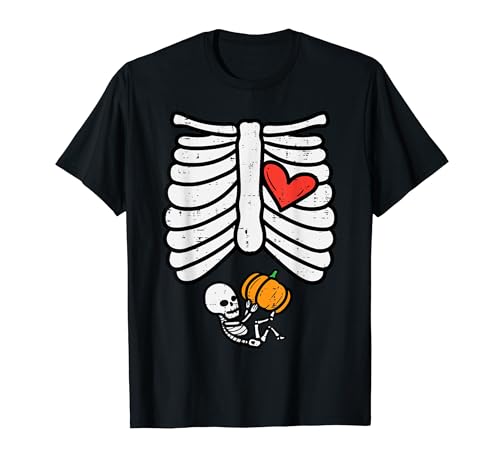 Skelett Baby Junge Halloween Schwangerschaft Ankündigung Mutter Frauen T-Shirt von Halloween Pregnancy Announcement Shirts Baby Gift