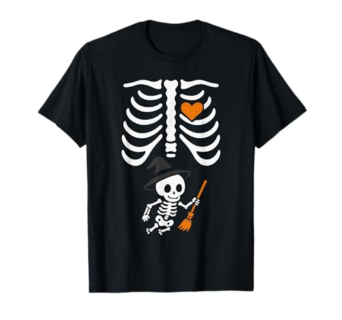 Schwangerschaft Baby Skelett Hexe Ankündigung Mutter Halloween T-Shirt Schwangerschaft Baby Skelett Hexe Ankündigung Mutter Halloween T-Shirt von Halloween Pregnancy Announcement