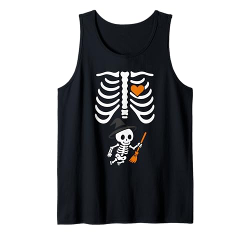 Schwangerschaft Baby Skelett Hexe Ankündigung Mutter Halloween Tank Top Schwangerschaft Baby Skelett Hexe Ankündigung Mutter Halloween Tank Top von Halloween Pregnancy Announcement